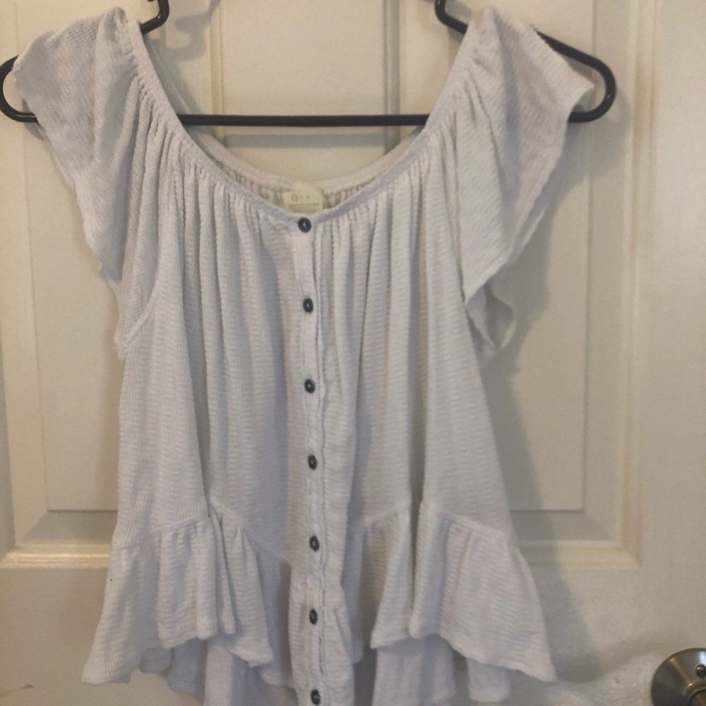 We the Free off-shoulder ruffle peasant top